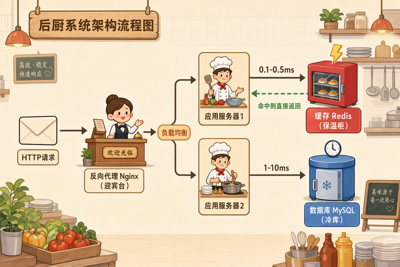 服务器后厨流水线